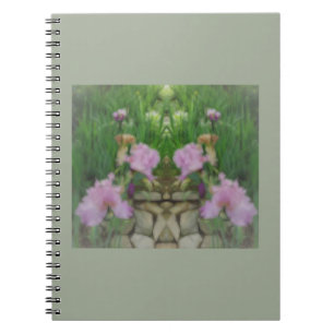 Caderno Espiral Surreal Fantasy Iris Floral Path