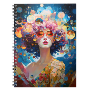 Caderno Espiral Surreal Lady Fantasy Art