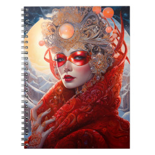 Caderno Espiral Surreal Lady Fantasy Art