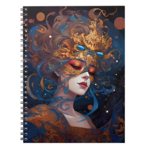 Caderno Espiral Surreal Lady Fantasy Art
