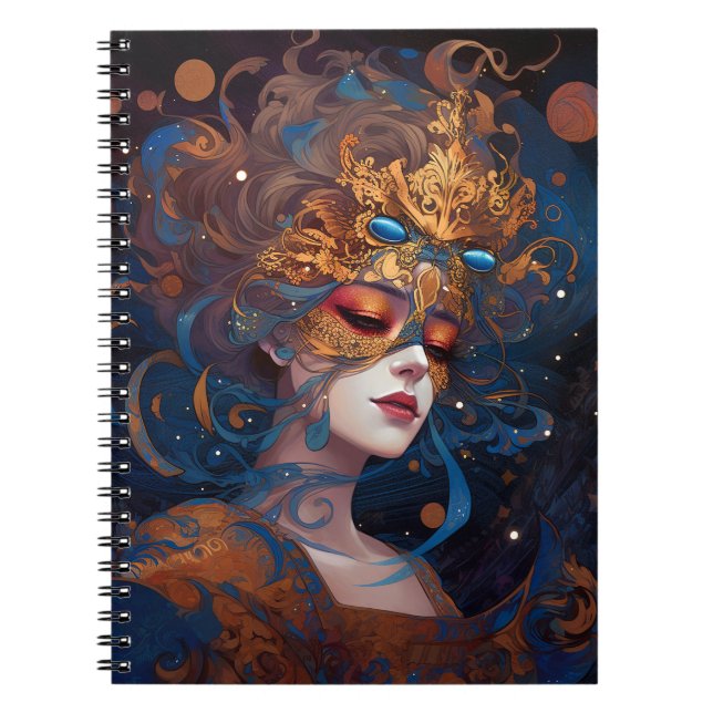 Caderno Espiral Surreal Lady Fantasy Art (Frente)