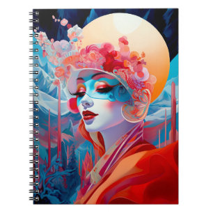 Caderno Espiral Surreal Lady Fantasy Art