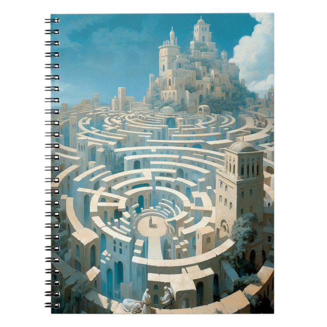Caderno Espiral Surreal Maze City (Frente)