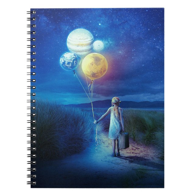 Caderno Espiral Surreal se movendo para seu futuro (Frente)