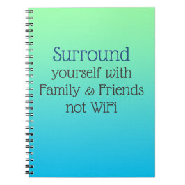 Caderno Espiral Surround yourself Good Vibes message
