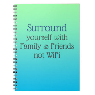 Caderno Espiral Surround yourself Good Vibes message