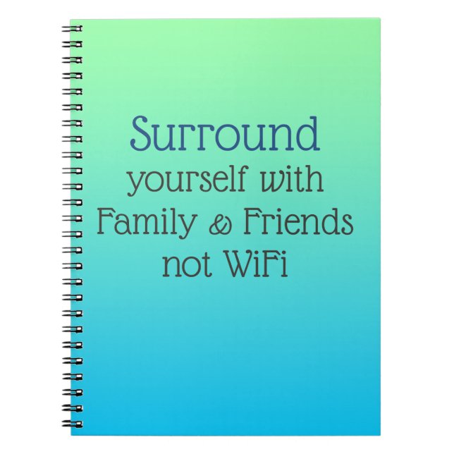 Caderno Espiral Surround yourself Good Vibes message (Frente)