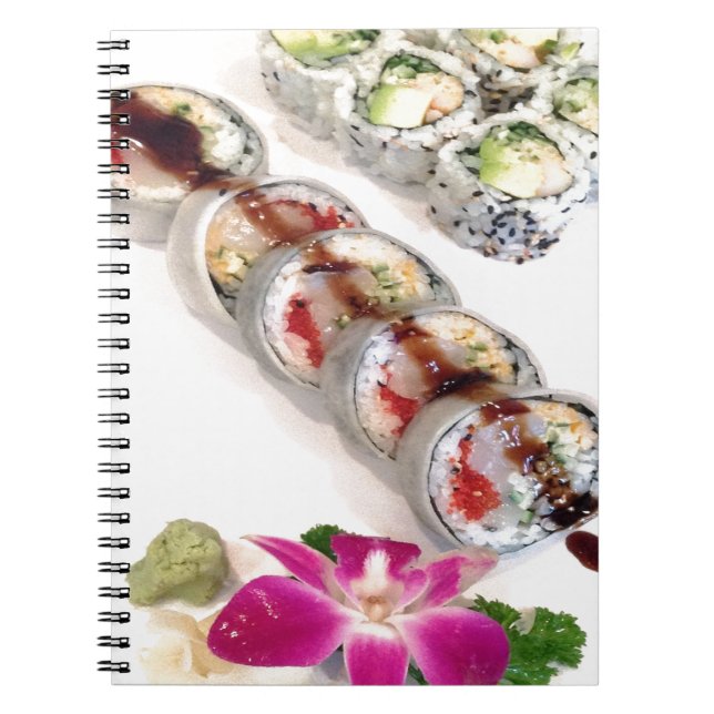Caderno Espiral Sushi California Rolls (Frente)
