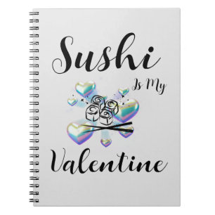 Caderno Espiral Sushi É Meu Namorados