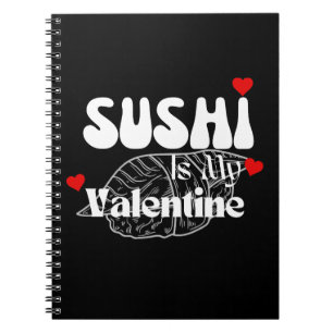 Caderno Espiral Sushi É Meu Namorados