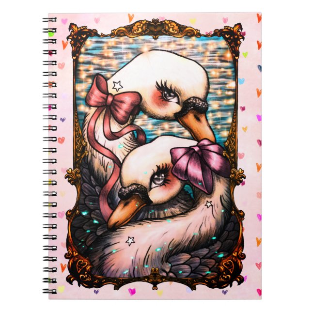 Caderno Espiral Swan lovers (Frente)