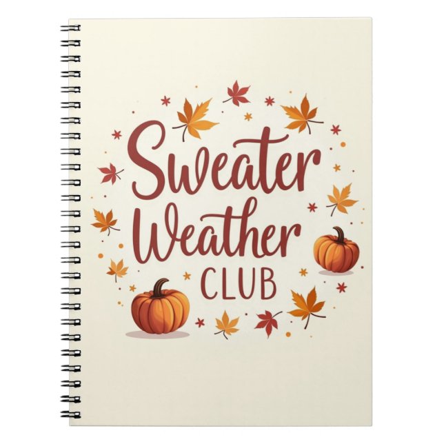 Caderno Espiral Sweater Weather Club (Frente)
