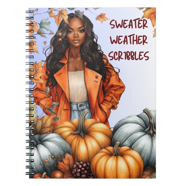 Caderno Espiral Sweater Weather Scribbles Notebook (Frente)