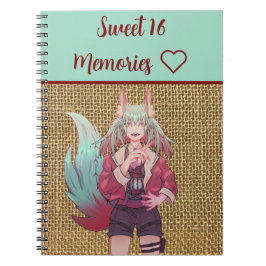 Caderno Espiral Sweet 16 memory, happy birthday, VTuber