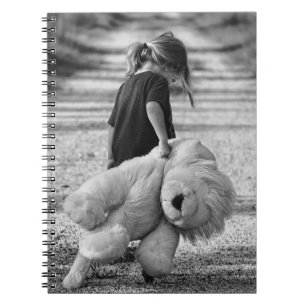 Caderno Espiral Sweet Little Girl and Teddy Bear