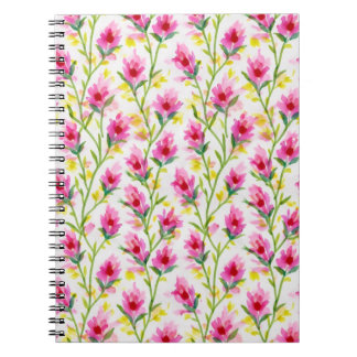 Caderno Espiral Sweet Pink Floral Pattern 