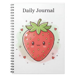 Caderno Espiral Sweet Strawberry Daily Journal