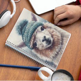 Caderno Espiral Sweet Winter Alpaca, personalizado