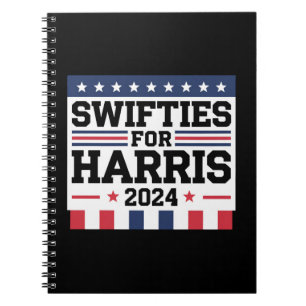 Caderno Espiral Swifties por Kamala Harris 2024 Apoio ao Voto
