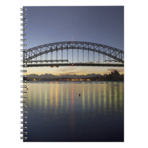 Caderno Espiral Sydney Harbor Bridge e Sydney Opera House em