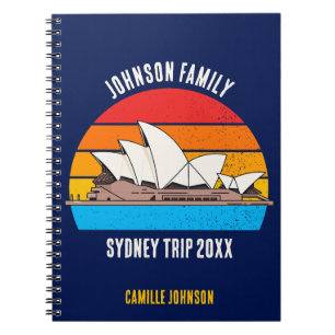 Caderno Espiral Sydney Opera House Austrália Trip Blue
