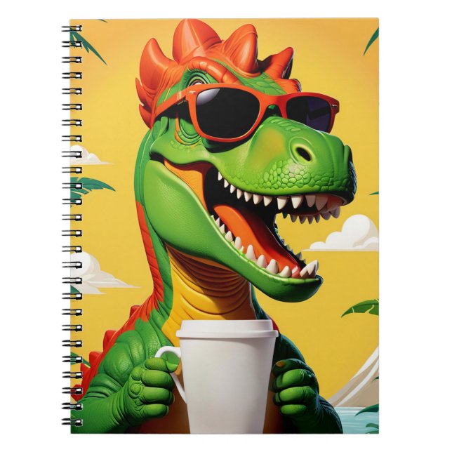 Caderno Espiral T-Rex Dinossaur Engraçado (Frente)