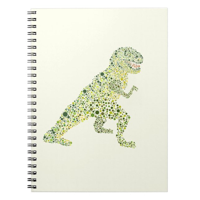 Caderno Espiral T-REX Dinossauro Em Pontos (Frente)