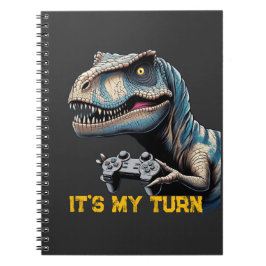 Caderno Espiral T-Rex Gamer It’s My Turn Design