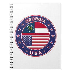 Caderno Espiral t-shirt Georgia, adesivo Georgia,