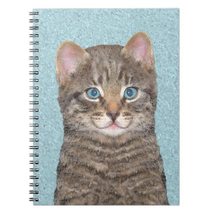 Caderno Espiral Tabelas de Cinzas por Pintura de Gato - Arte de Ga
