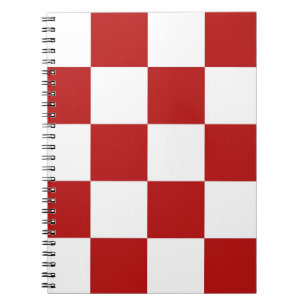 Caderno Espiral Tabuleiro de damas Chex do Tablecloth do café do