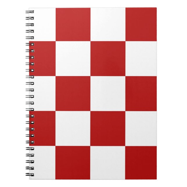 Caderno Espiral Tabuleiro de damas Chex do Tablecloth do café do (Frente)