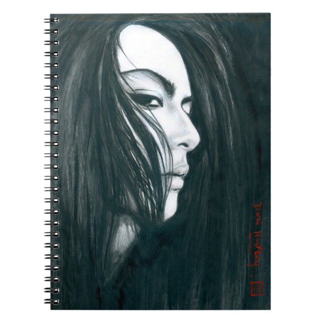 Caderno Espiral Tabuleta/jornal da escrita do homem da cachoeira (Frente)