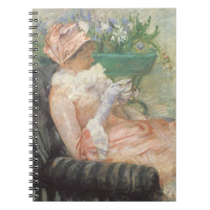 Caderno Espiral Taça de chá de Mary Cassatt, Impressionismo de V