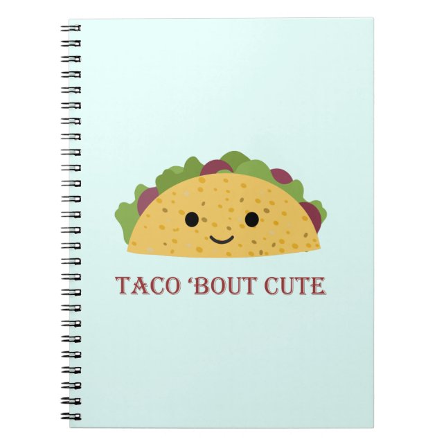 Caderno Espiral Taco Bout Cute Kawaii Taco (Frente)