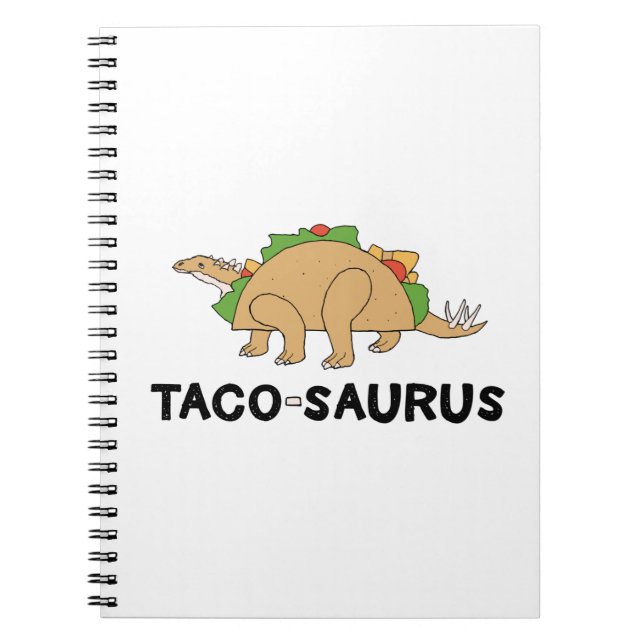 Caderno Espiral Taco Dinossauro Tacossauro Tacossauro Rex Desenhad (Frente)