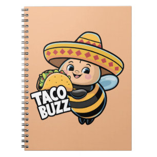 Caderno Espiral Taco Engraçado Zumbido Abelha
