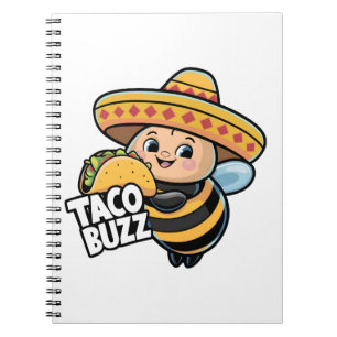 Caderno Espiral Taco Engraçado Zumbido Abelha