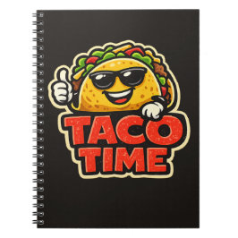 Caderno Espiral Taco Time - Fiasco da Festa - Amantes da Comida