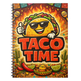 Caderno Espiral Taco Time - Fiasco da Festa - Amantes da Comida