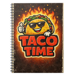 Caderno Espiral Taco Time - Fiasco da Festa - Fãs da Comida