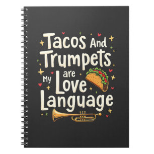 Caderno Espiral Tacos e Trompetes são minha língua de amor México