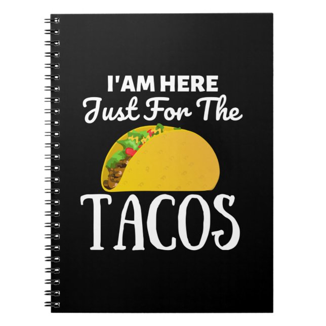 Caderno Espiral TACOS Iam aqui só para os Tacos (Frente)
