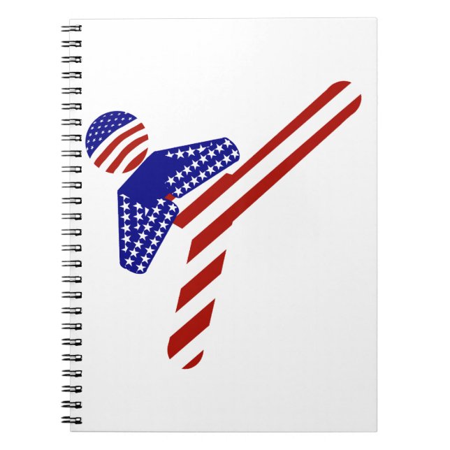 Caderno Espiral TaeKwondo Kick All-American (Frente)