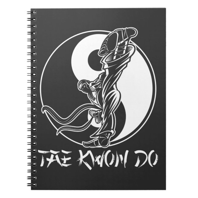 Caderno Espiral Taekwondo Martial Arts Tae kwon do Self Defense (Frente)