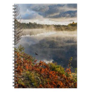 Caderno Espiral Tahquamenon River Sunrise Paraíso, Michigan