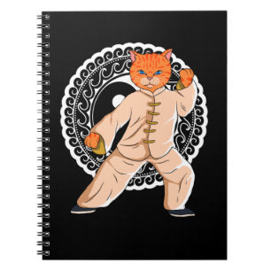 Caderno Espiral Tai Chi Ying Yang Tai Chi Cat