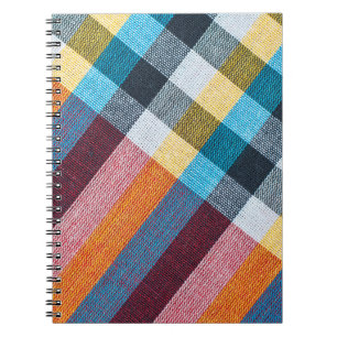 Caderno Espiral Tailandês Lixeira: Textura De Tecido De Fechamento