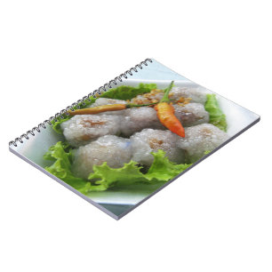 Caderno Espiral Tailandês Sago com Chili ... Comida da rua Tailând
