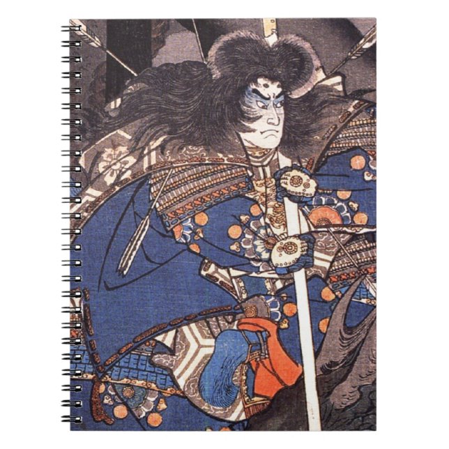 Caderno Espiral Taira Tomomori e um Dragão do Mar (Frente)